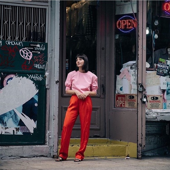 H&M Red Straight Pants - Picture 3 of 7